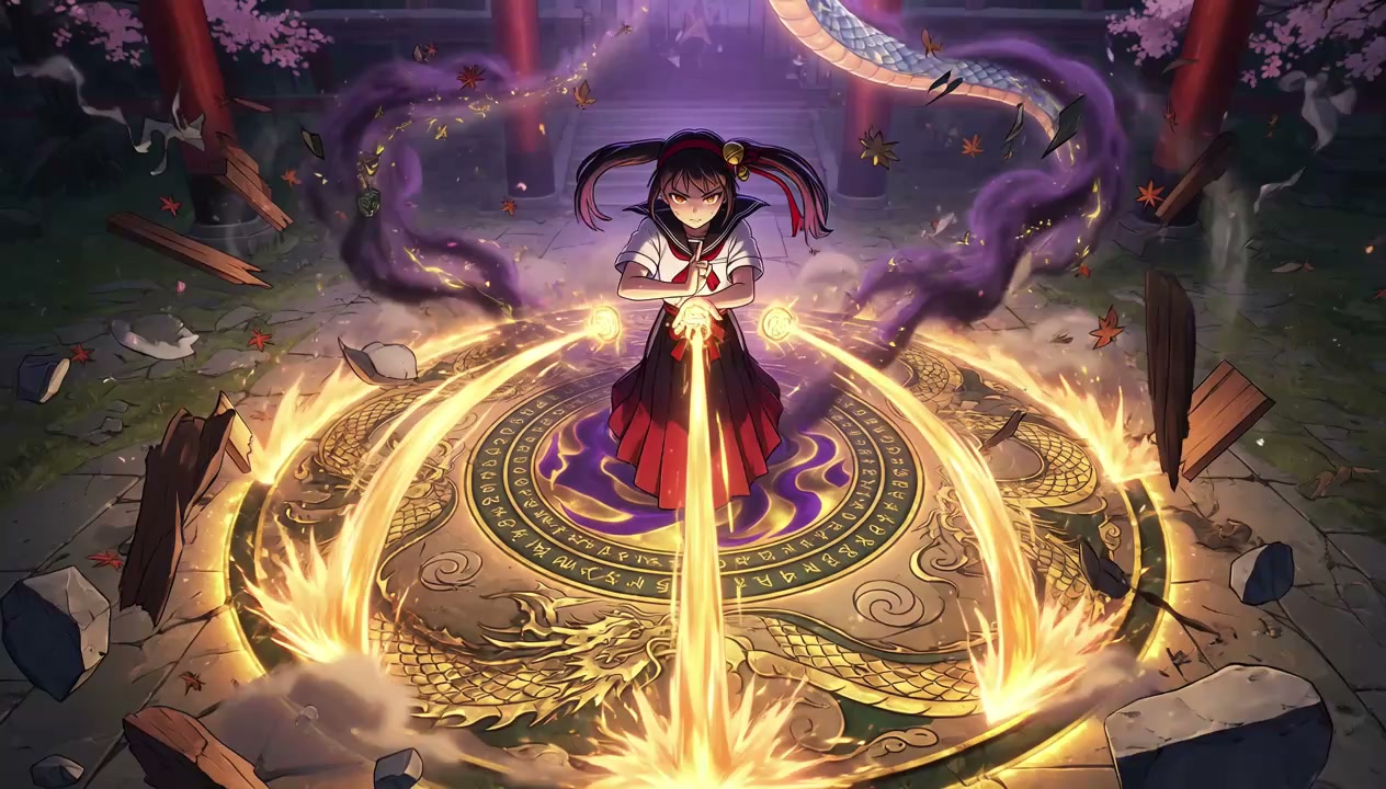 Grok Imagine AI video demo poster — dragon transformation